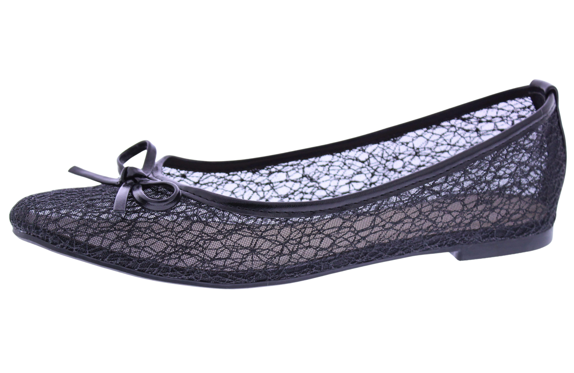 Women Metallic Mesh Ballerina