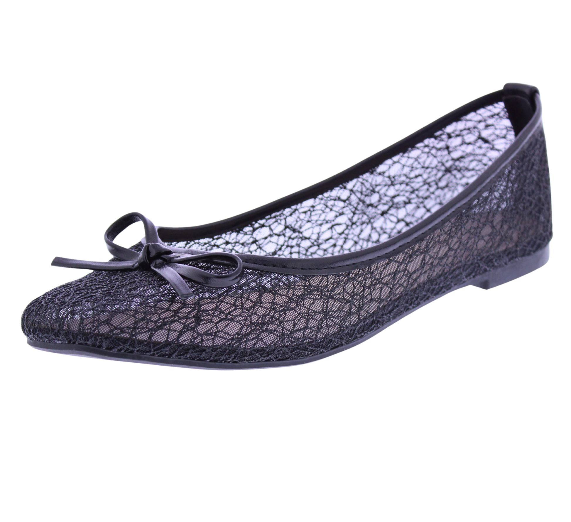 Women Metallic Mesh Ballerina