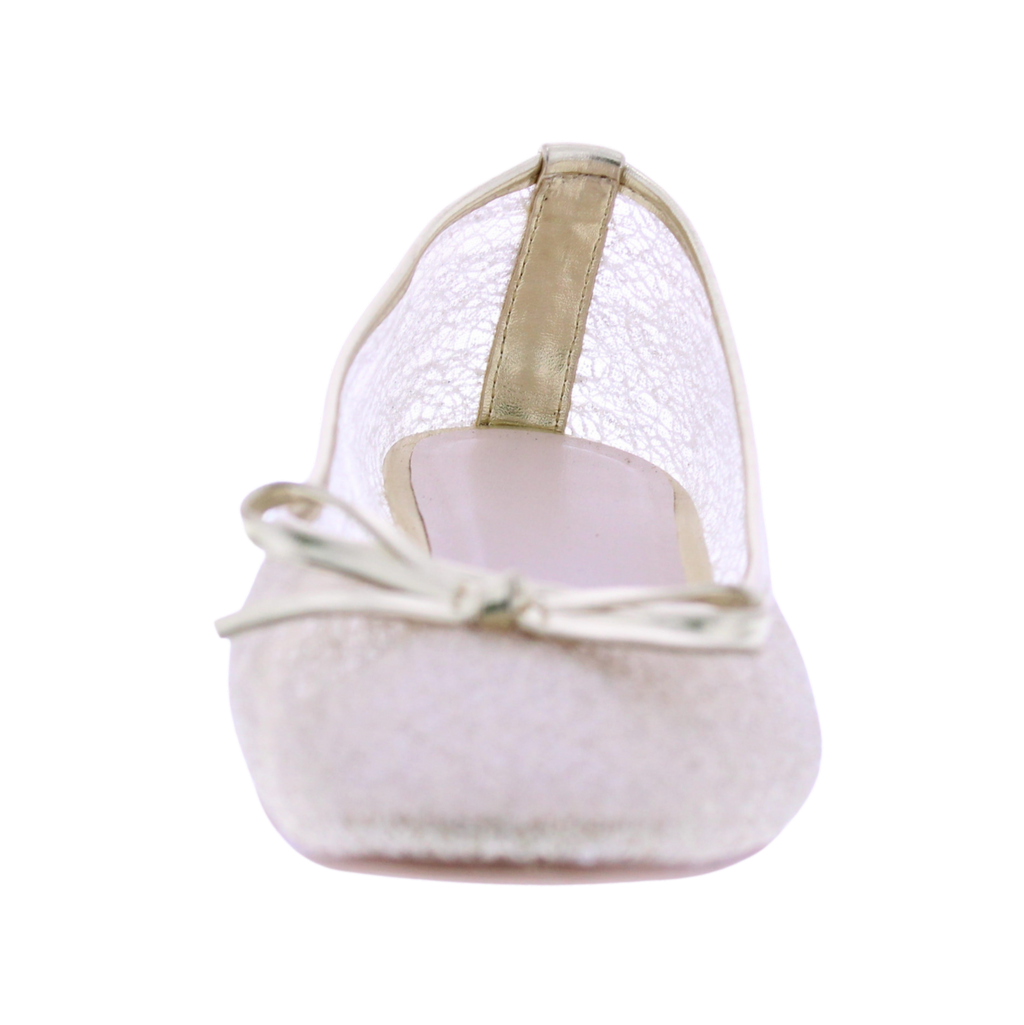 Women Metallic Mesh Ballerina