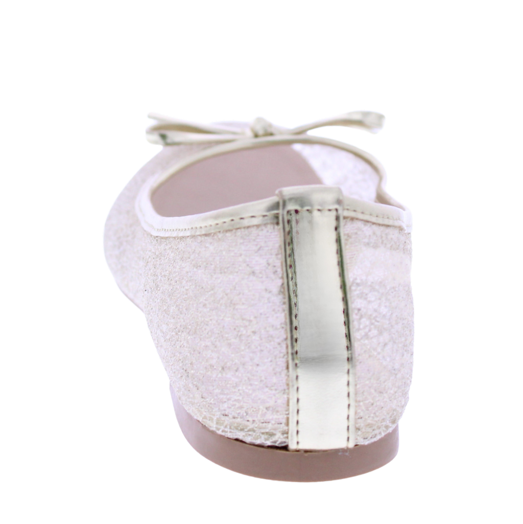 Women Metallic Mesh Ballerina