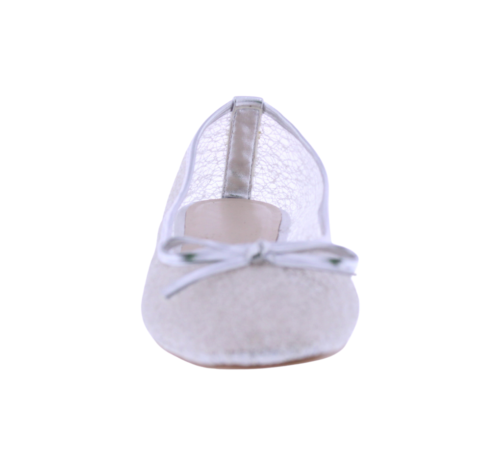 Women Metallic Mesh Ballerina