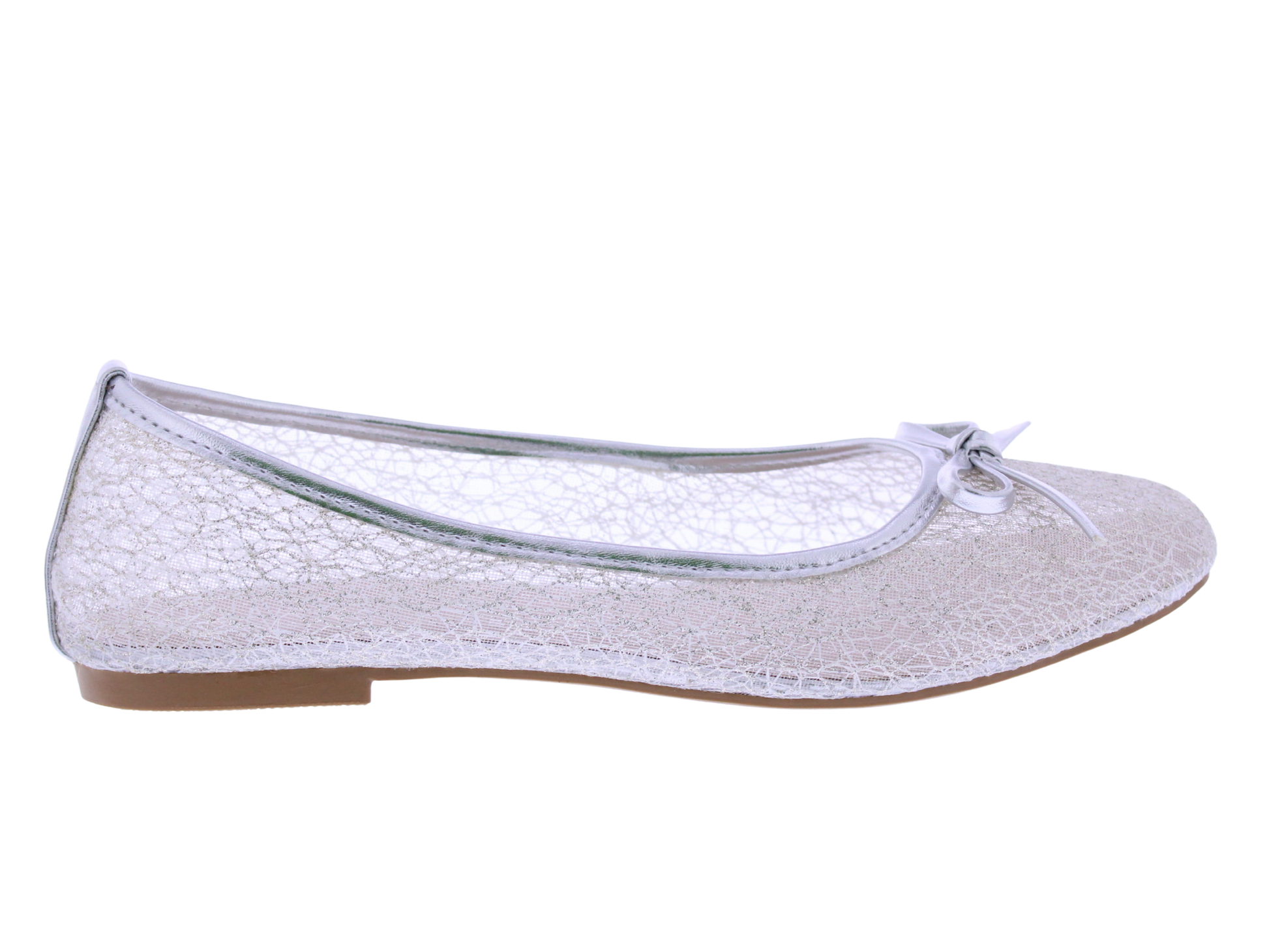 Women Metallic Mesh Ballerina