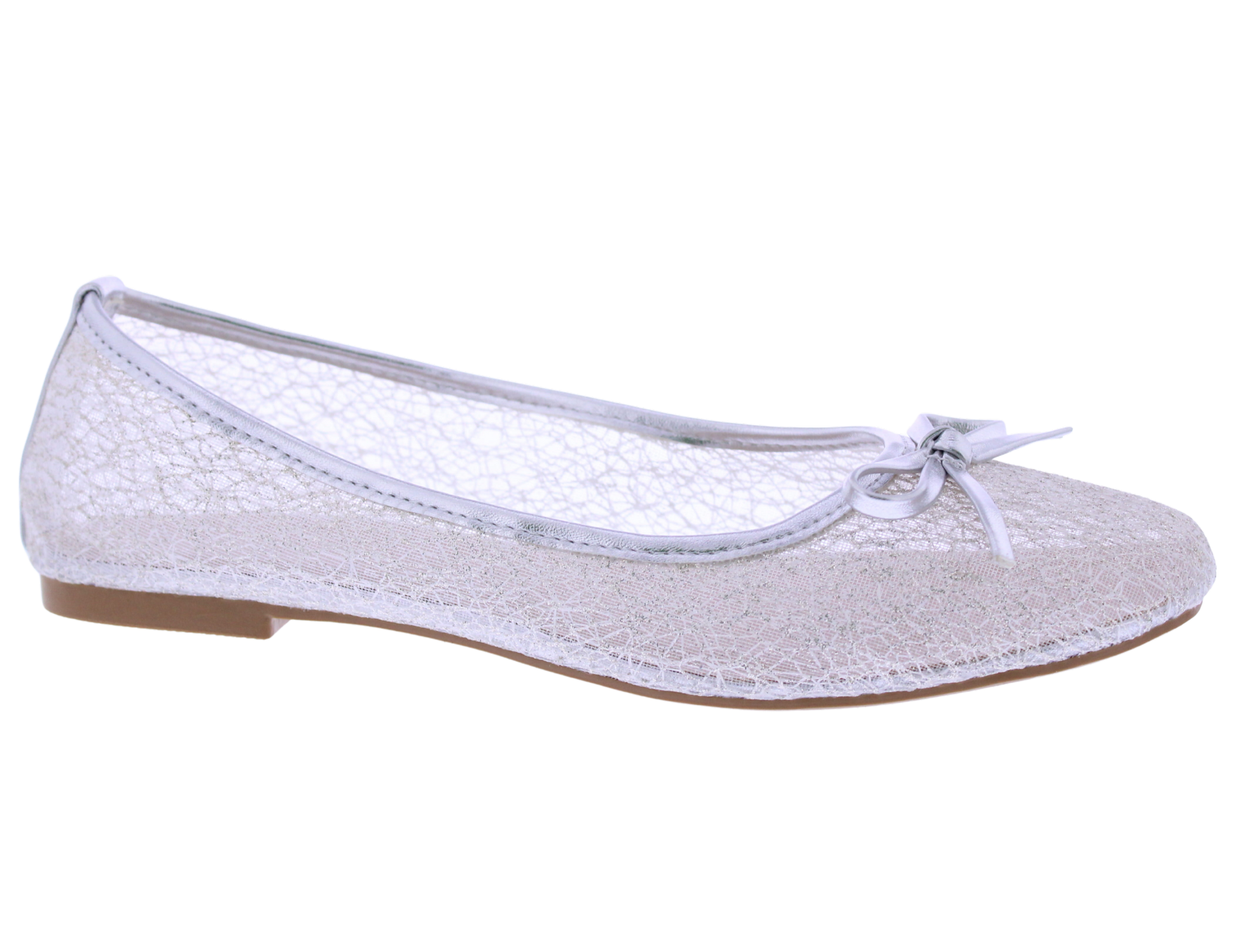 Women Metallic Mesh Ballerina