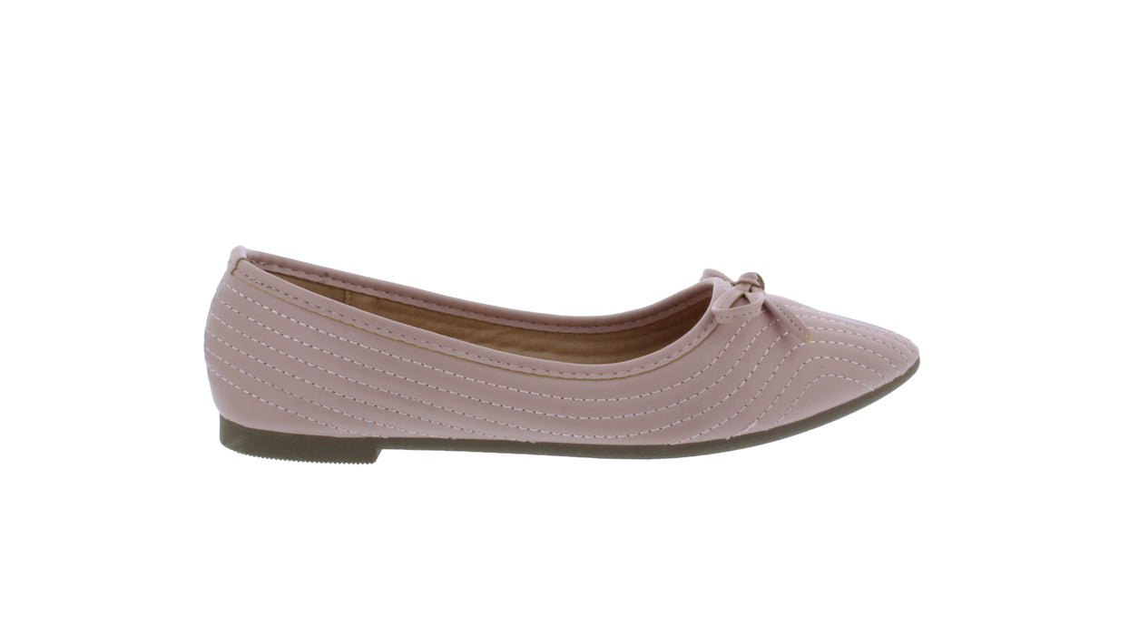 Women Stitched Design Pointed Flat