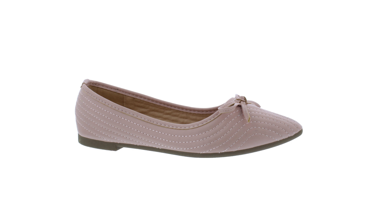 Women Stitched Design Pointed Flat