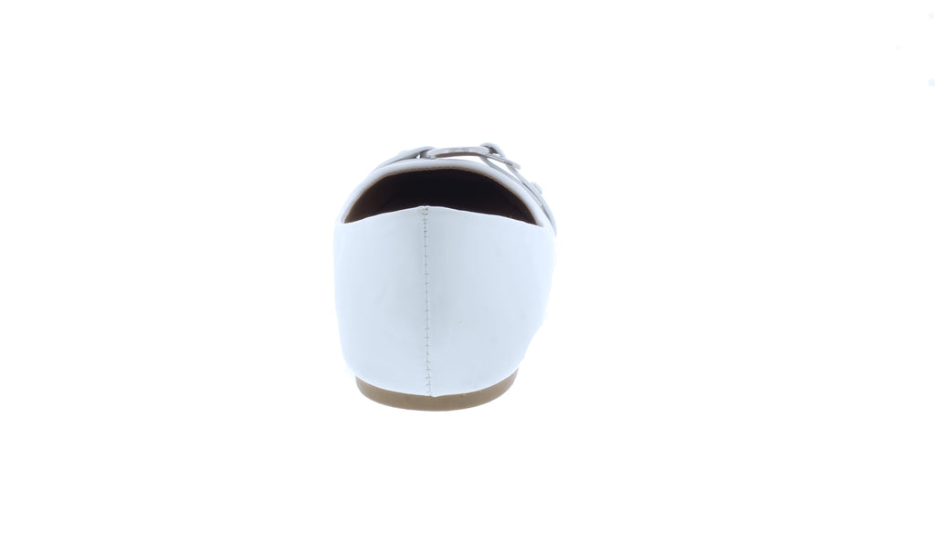 Women Faux Leather Ballerina with Buckle