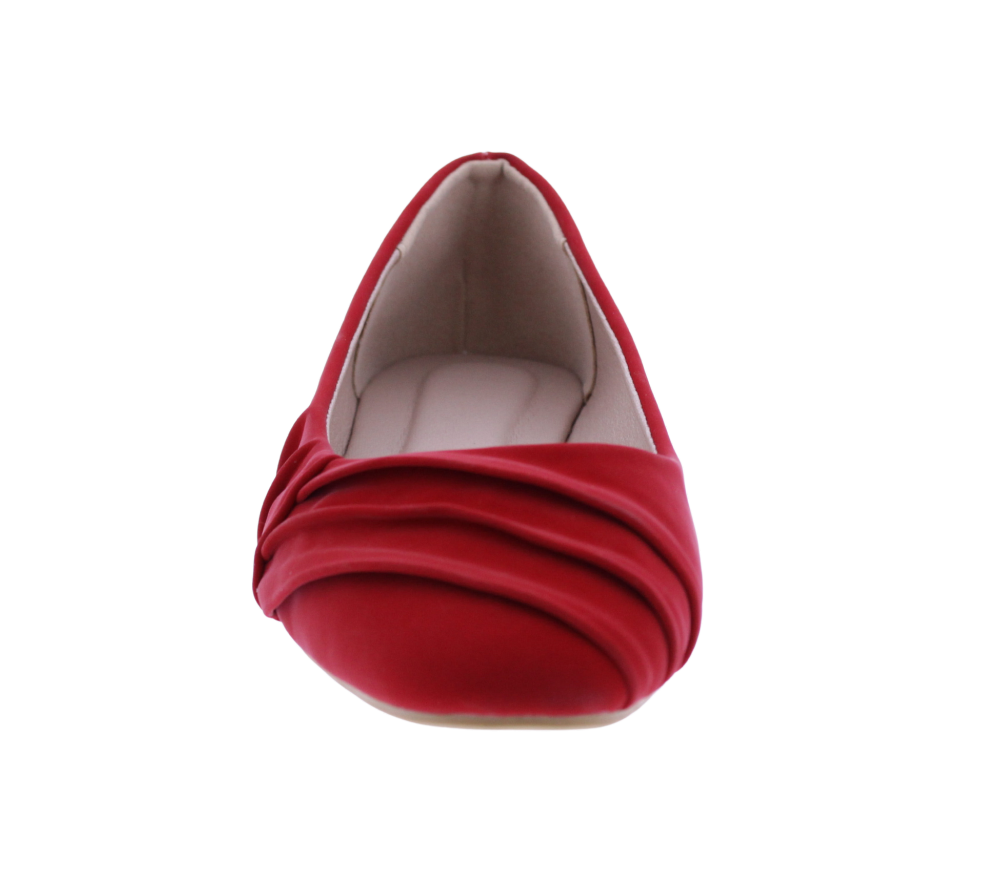 Women Suede Ballerina with Drapping