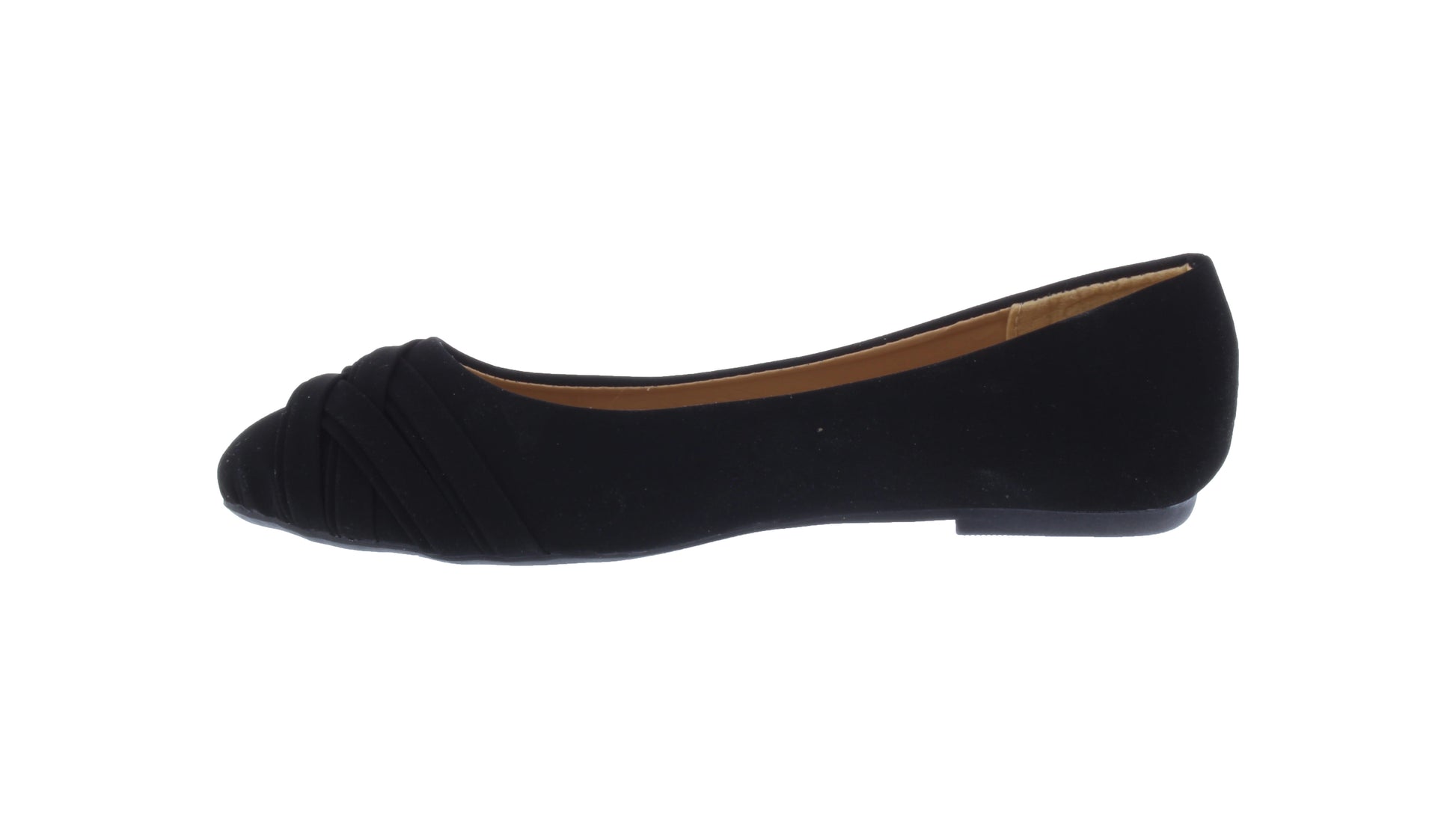 Women Suede Ballerina with Rounded Tip