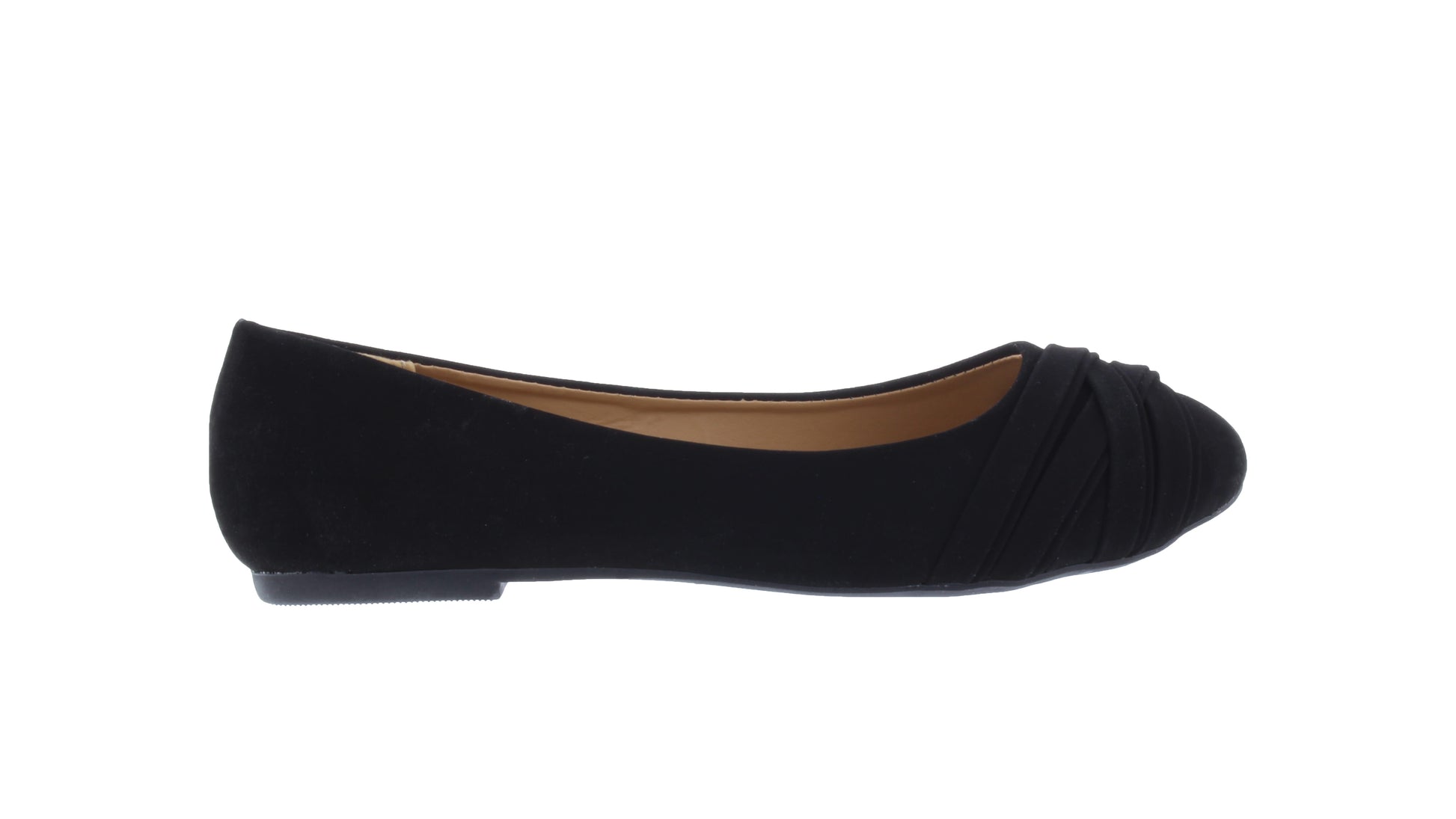Women Suede Ballerina with Rounded Tip