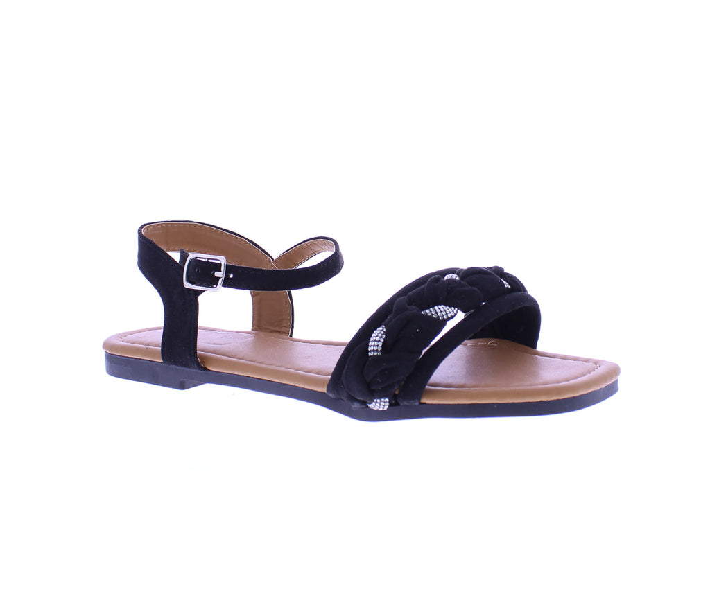Women Rhinestone Braid Sandal