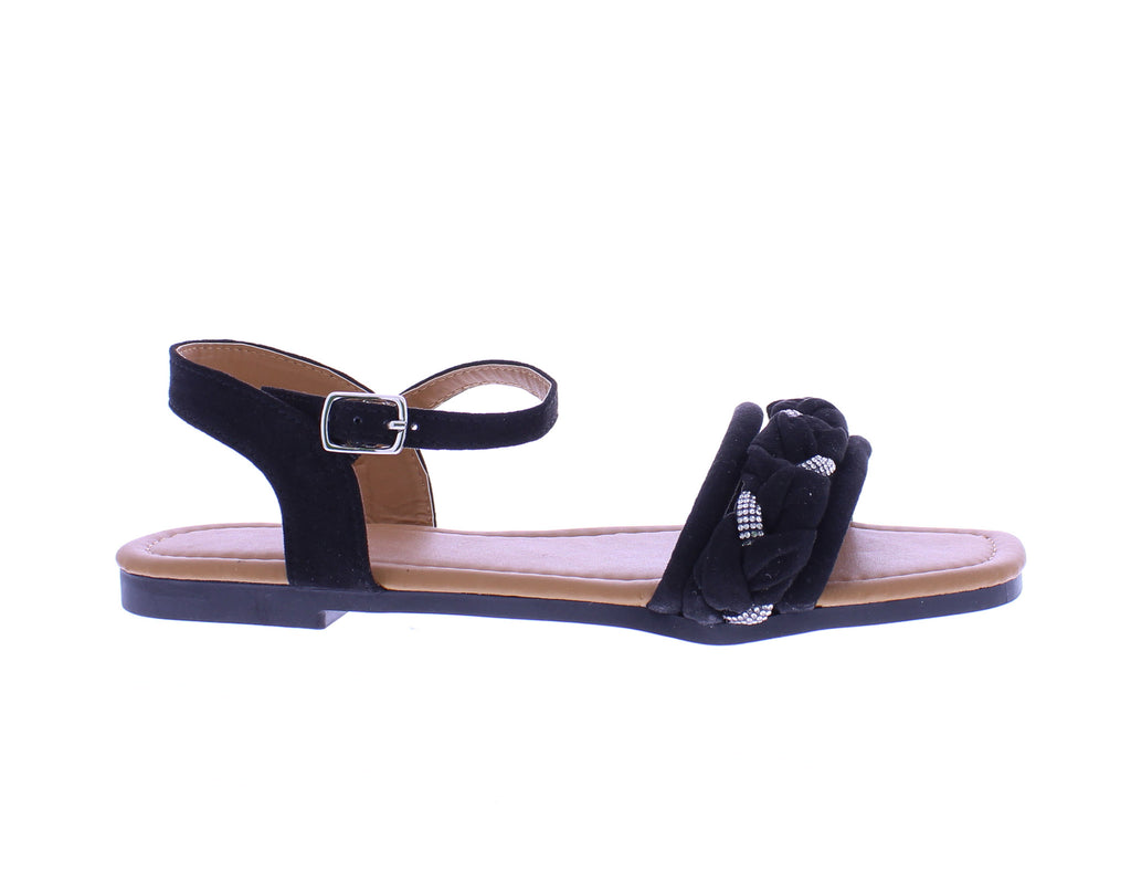 Women Rhinestone Braid Sandal