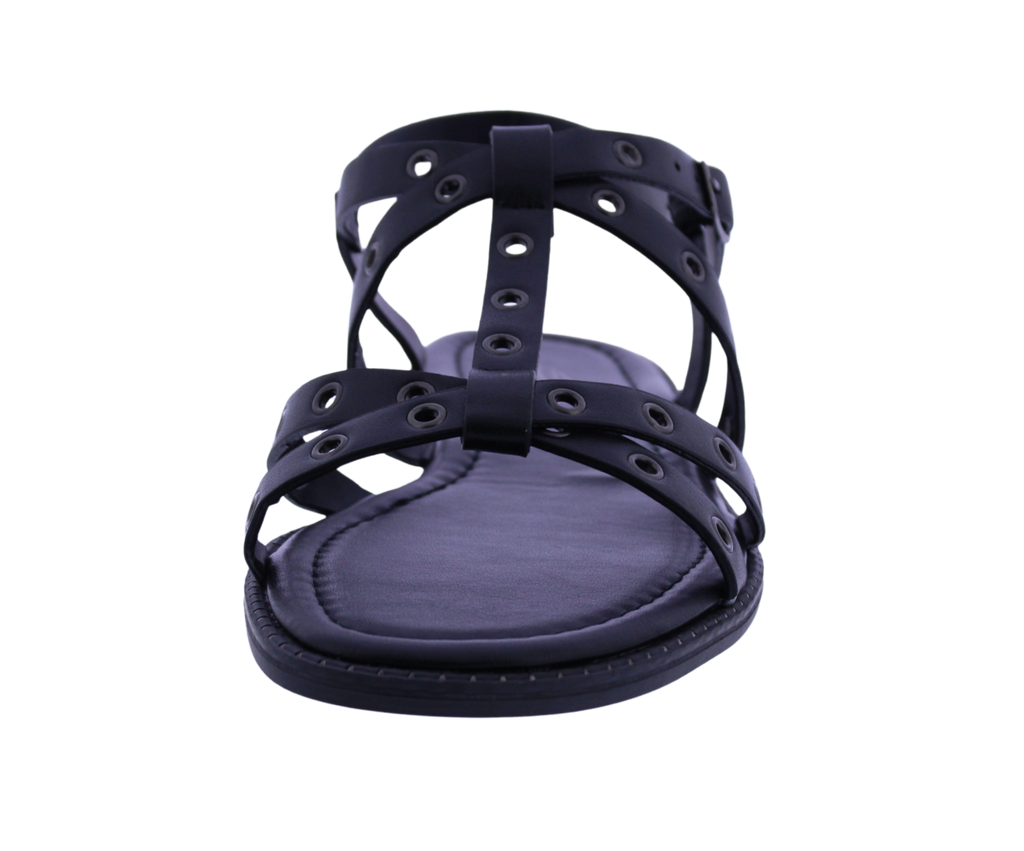 Women T-strap Metal Studs Sandal