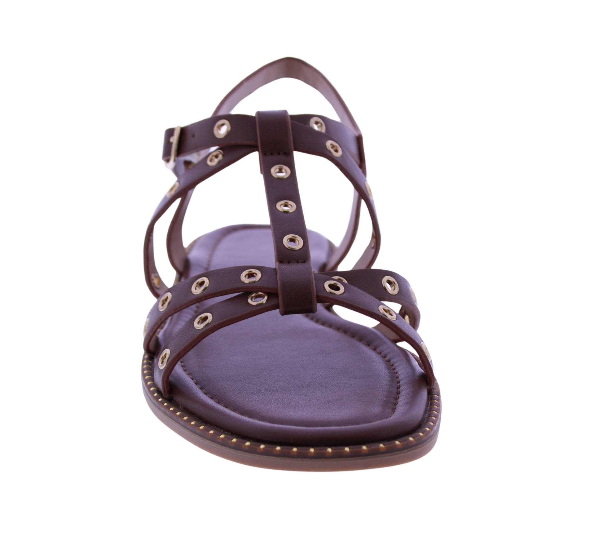 Women T-strap Metal Studs Sandal