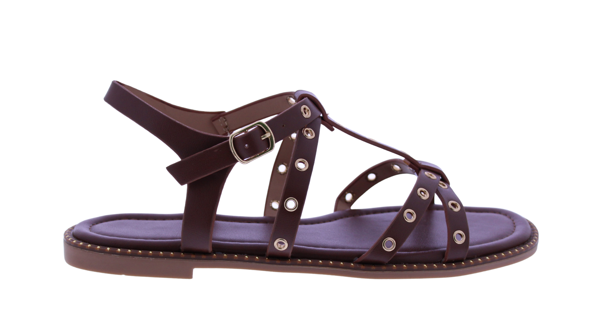 Women T-strap Metal Studs Sandal