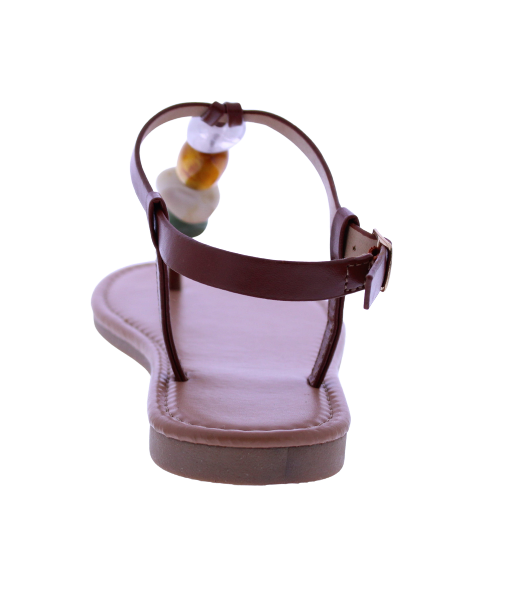 Women T-strap Stone Sandal