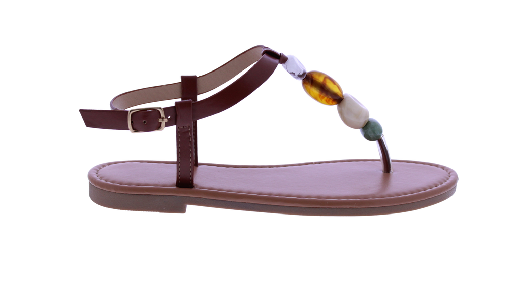 Women T-strap Stone Sandal