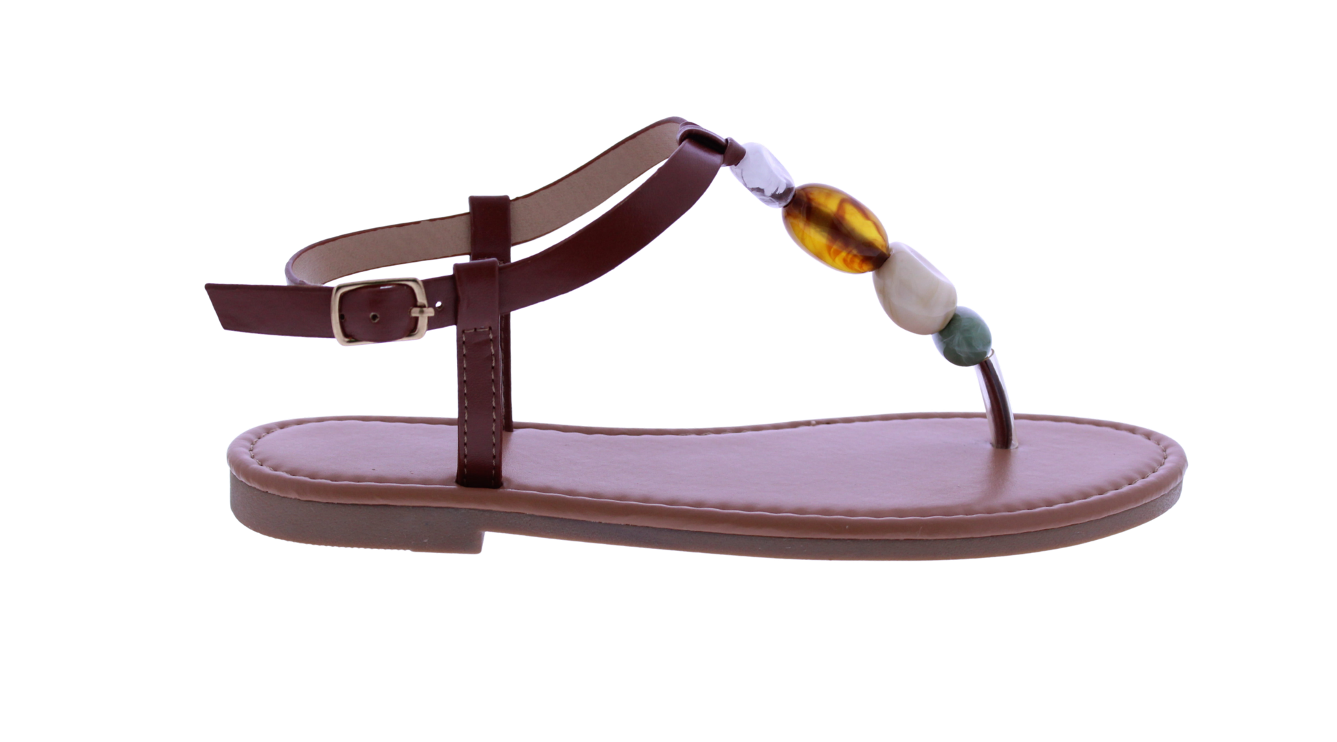 Women T-strap Stone Sandal