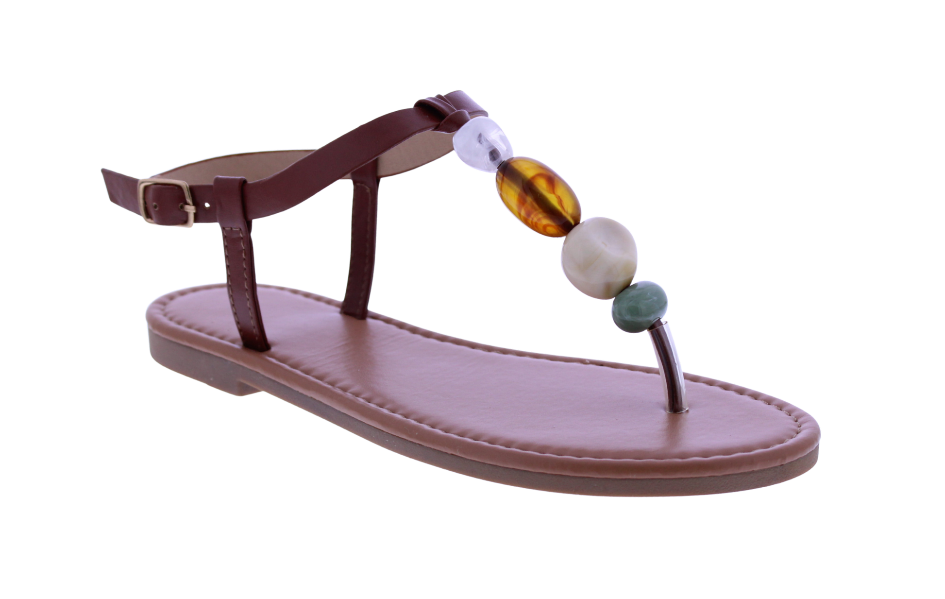 Women T-strap Stone Sandal
