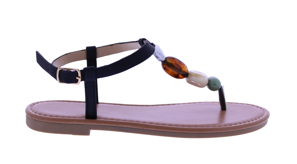 Women T-strap Stone Sandal