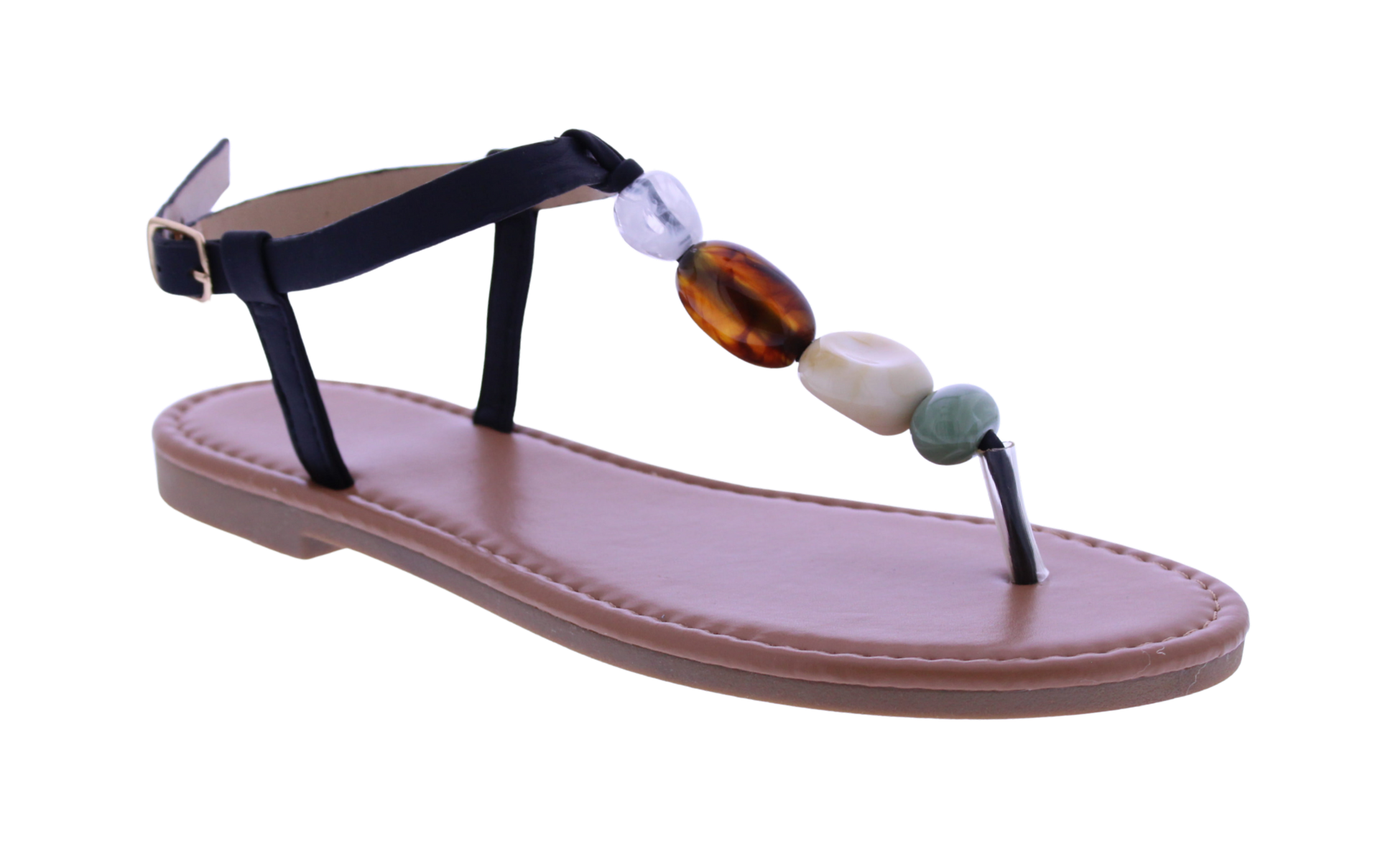 Women T-strap Stone Sandal