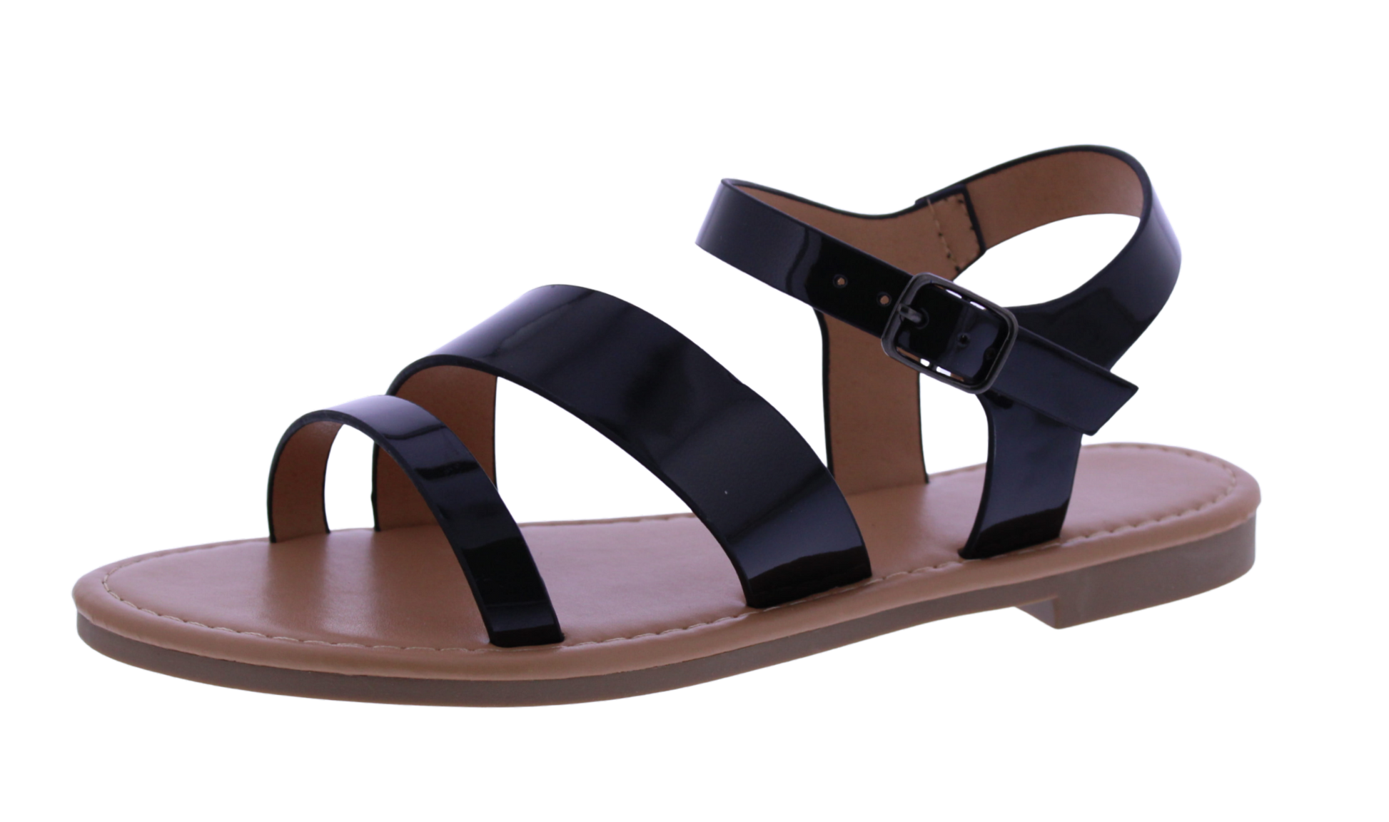 Women Asymmetrical Patent Sandal