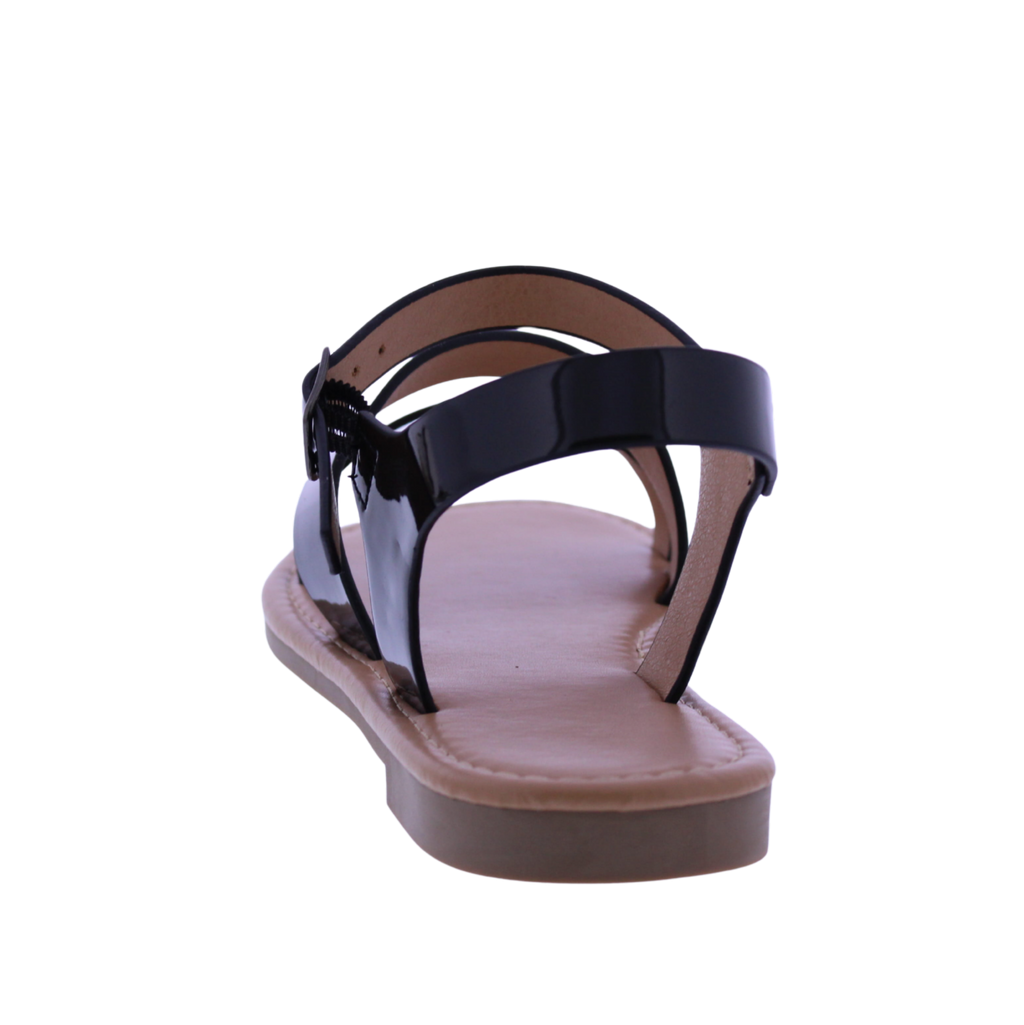 Women Asymmetrical Patent Sandal