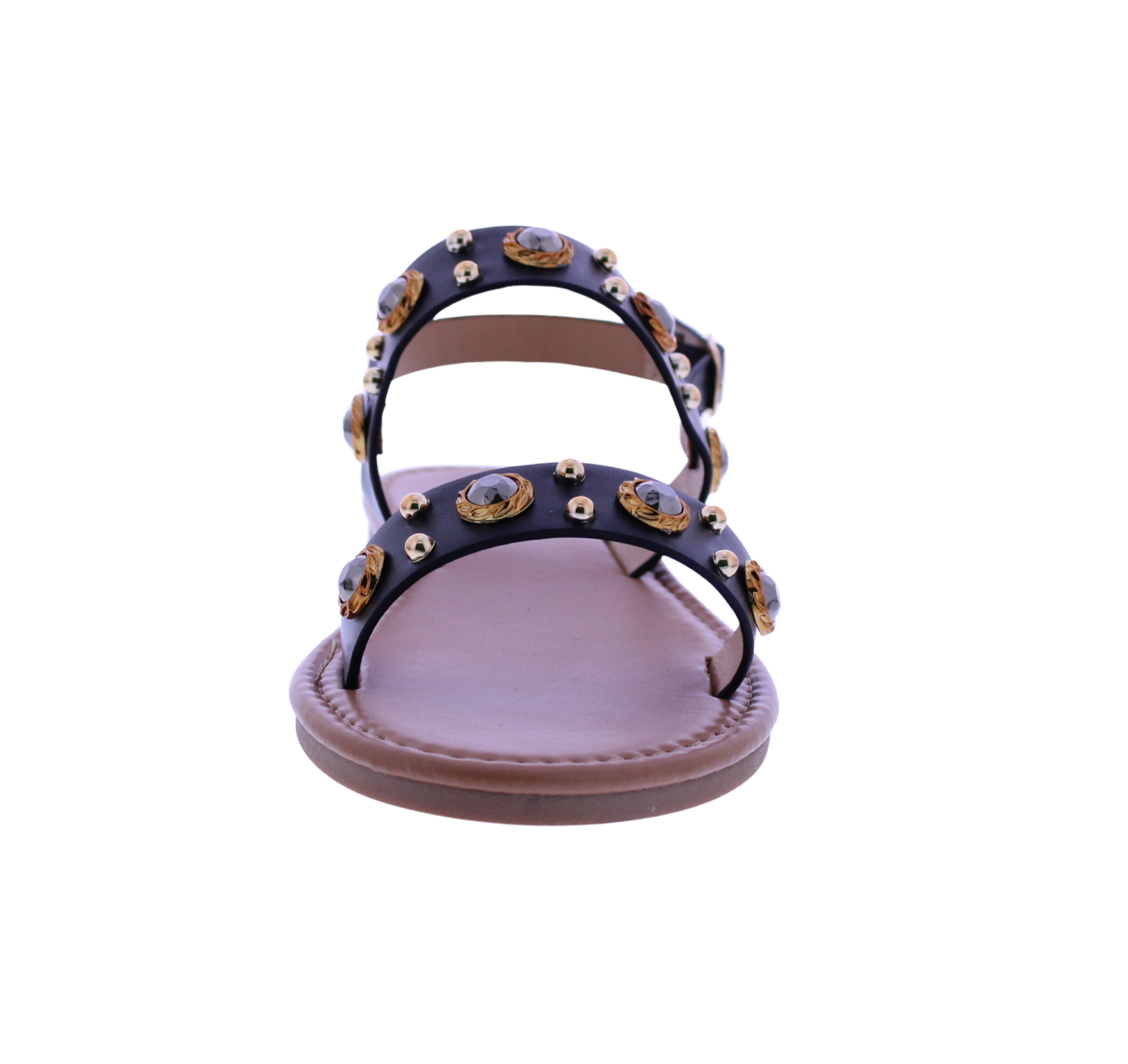 Women's Double Strap Sandal with Stone Accents