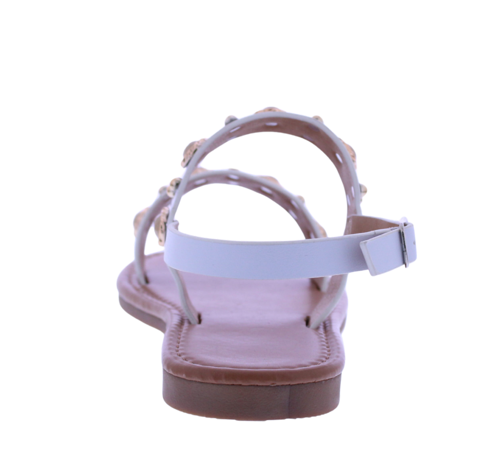 Women's Double Strap Sandal with Stone Accents