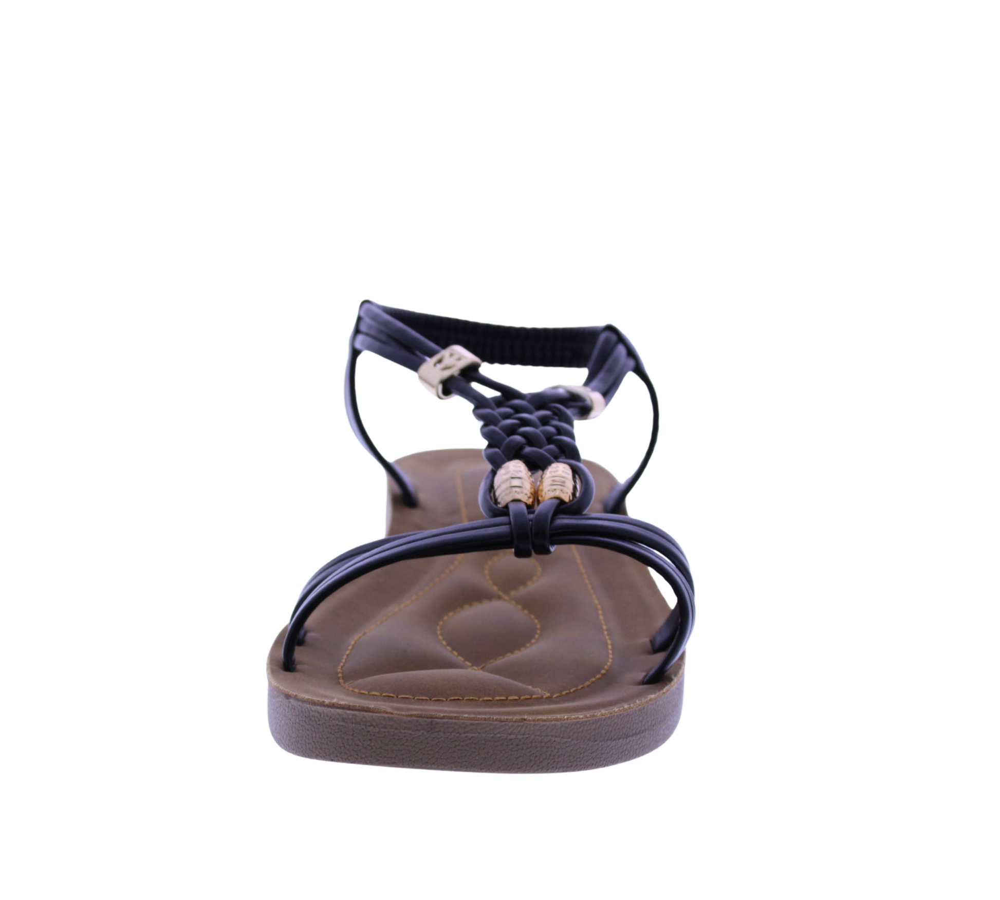 Women Faux Leather Sandal with Elastic Strap