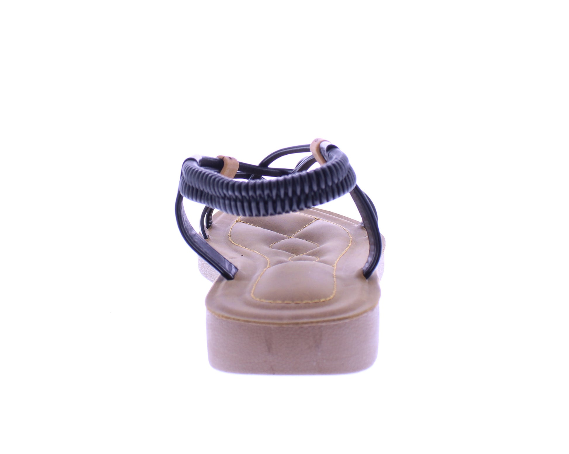 Women Faux Leather Sandal with Elastic Strap