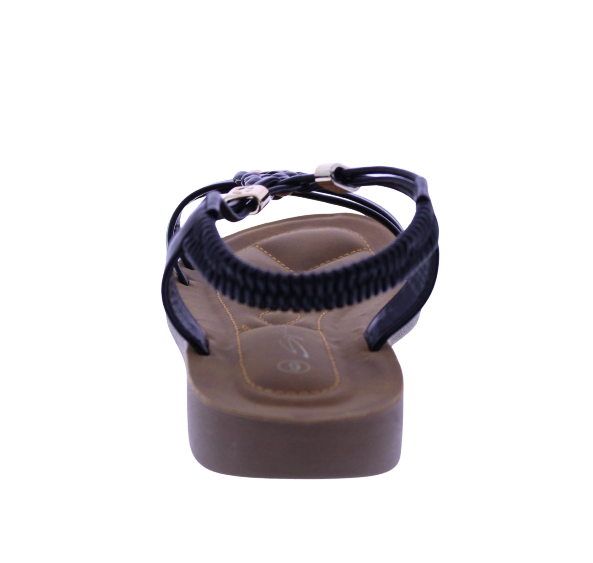 Women Faux Leather Sandal with Elastic Strap