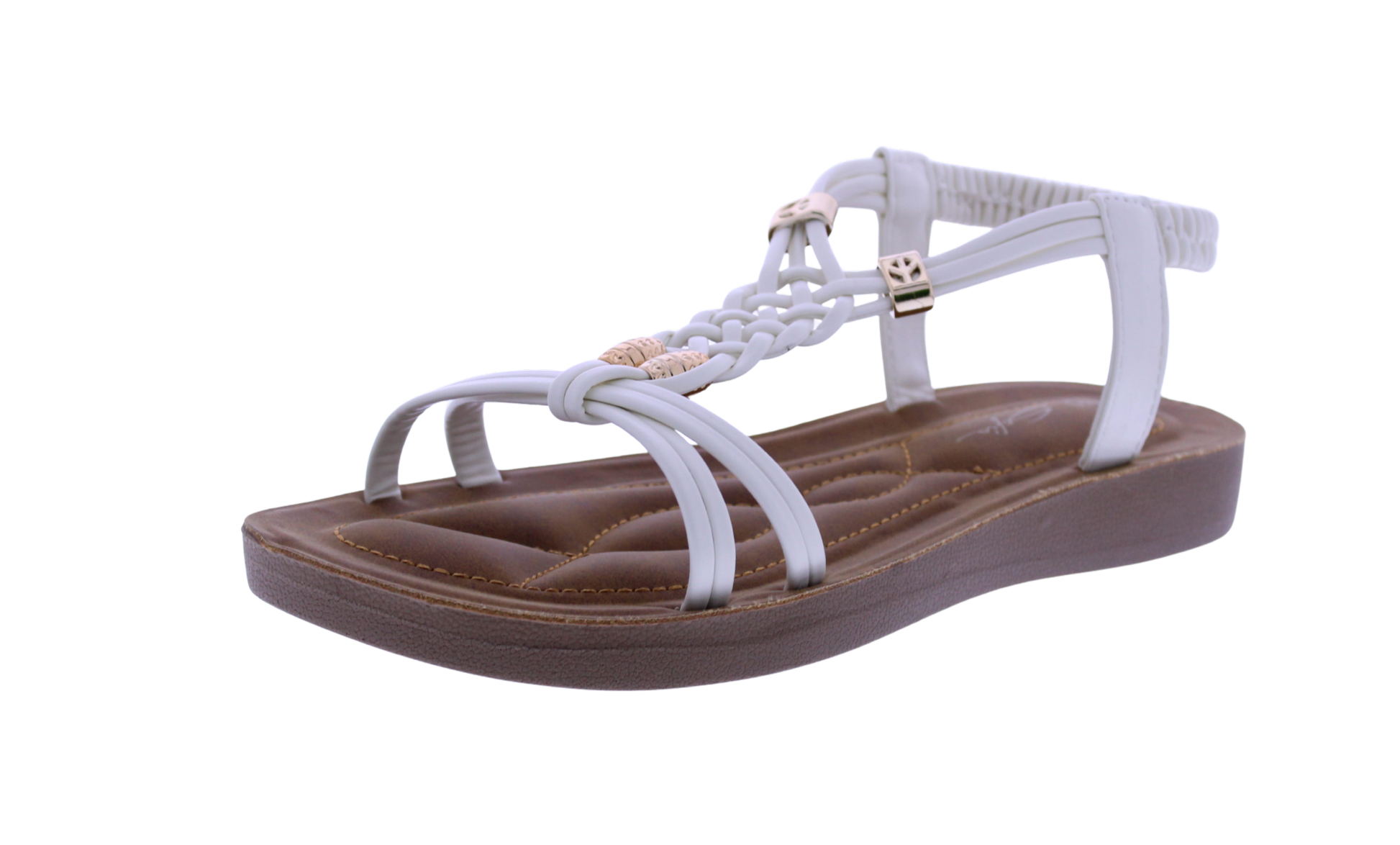 Women Faux Leather Sandal with Elastic Strap