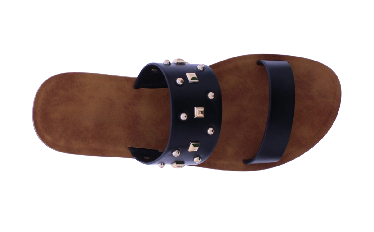 Women's Studded Double-Strap Slide