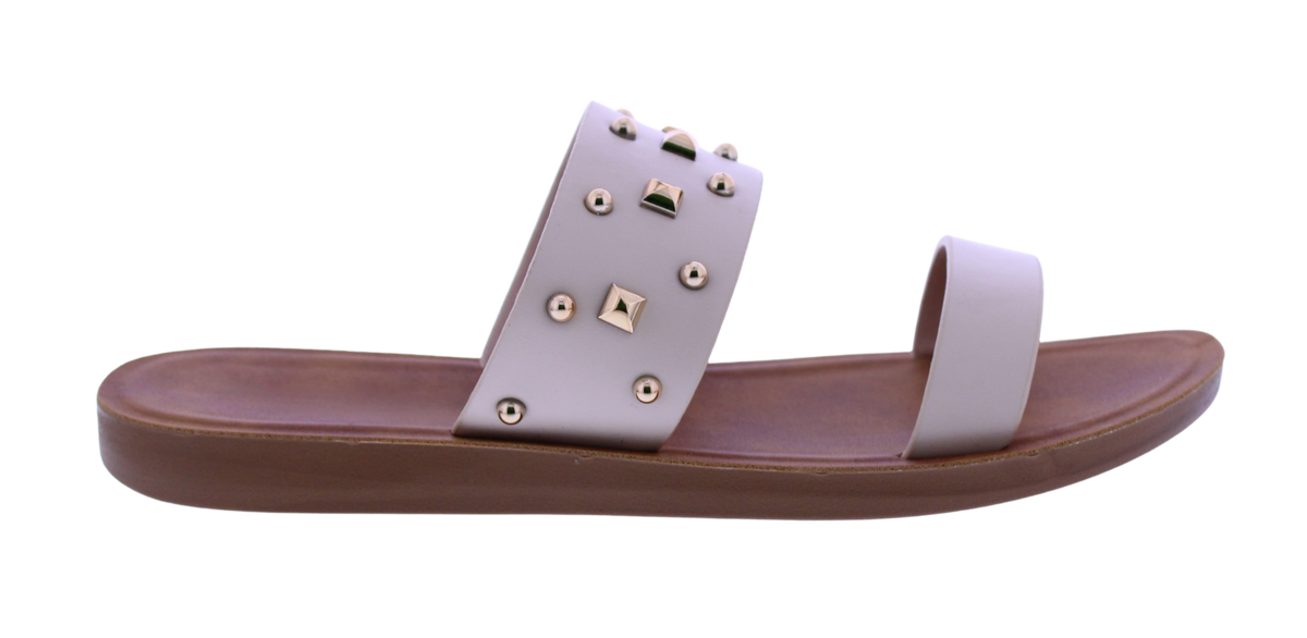 Women's Studded Double-Strap Slide