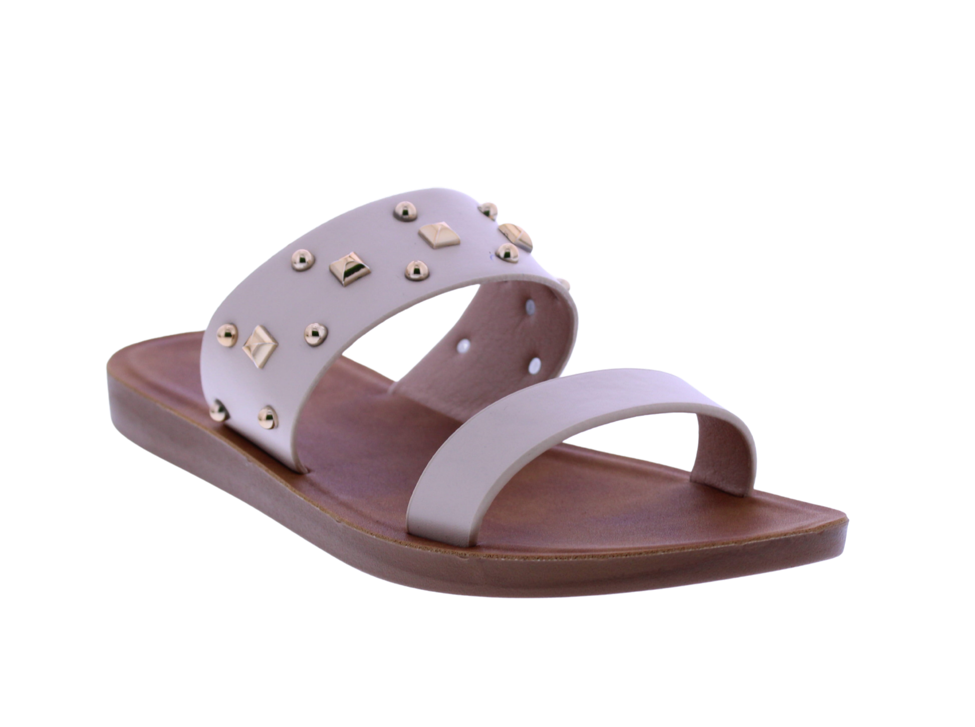 Women's Studded Double-Strap Slide