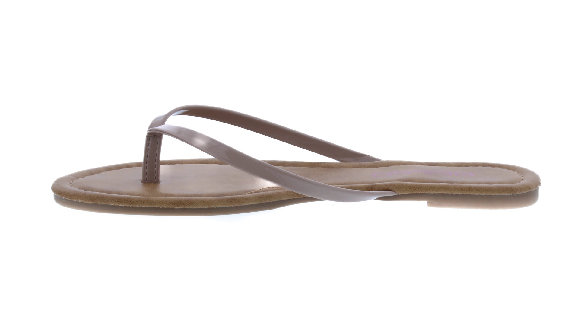 Women Solid Color Patent Flip Flop