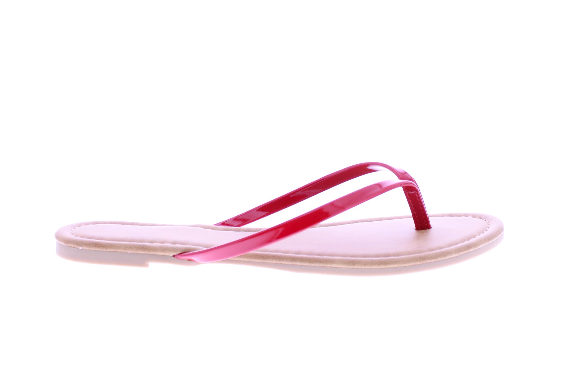 Women Solid Color Patent Flip Flop