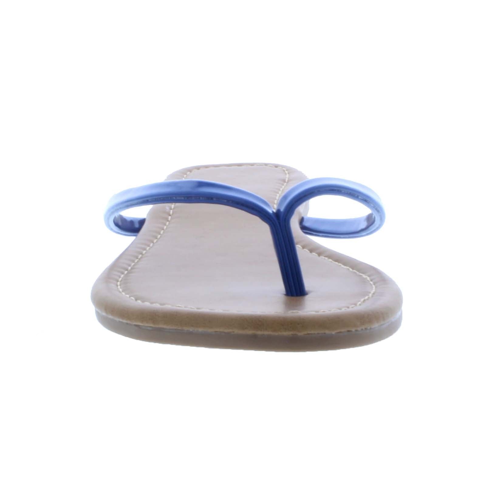 Women Solid Color Patent Flip Flop