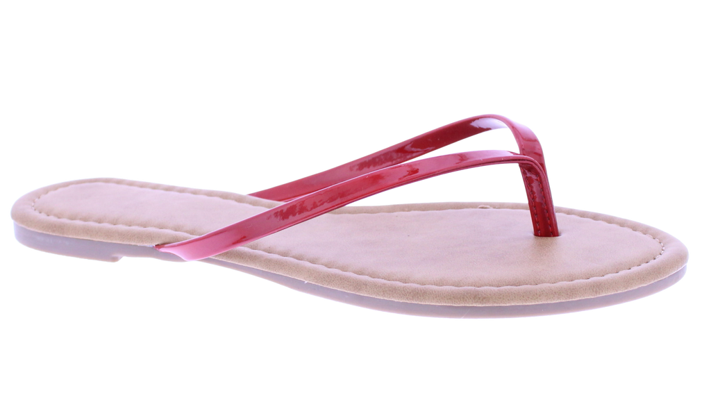 Women Patent Flip Flop