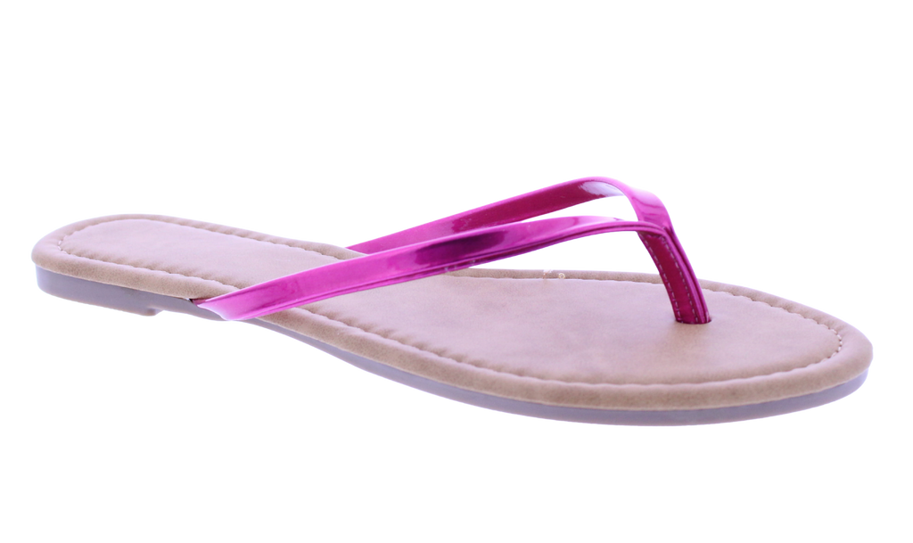 Women Patent Flip Flop