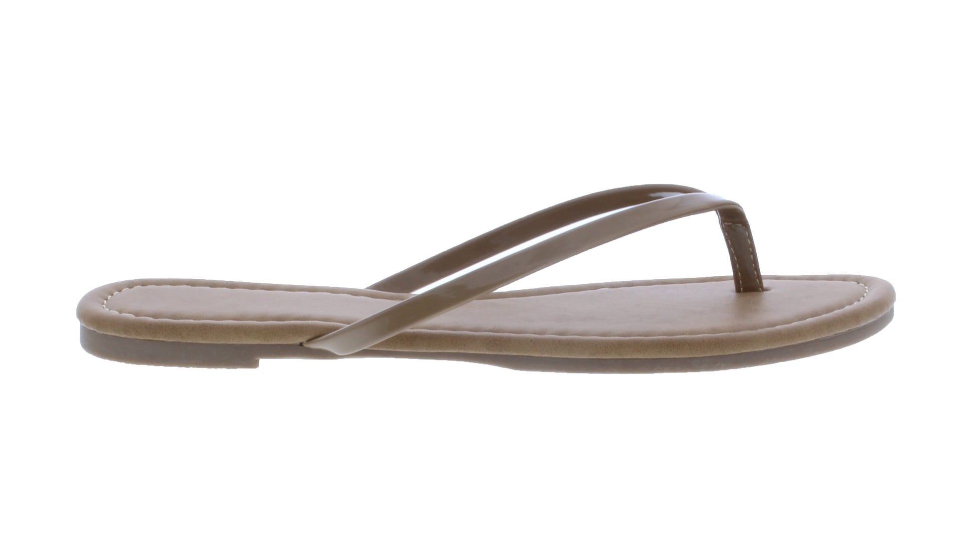 Women Solid Color Patent Flip Flop