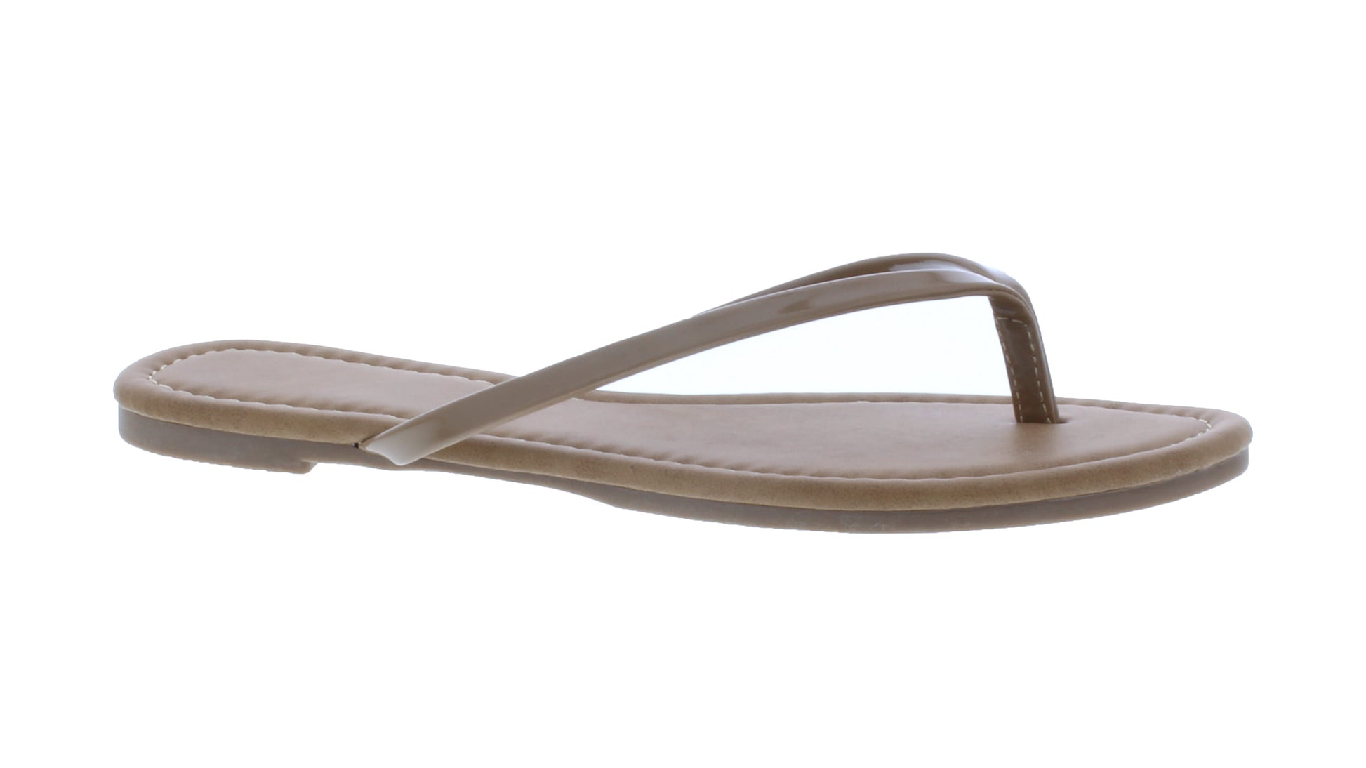 Women Solid Color Patent Flip Flop