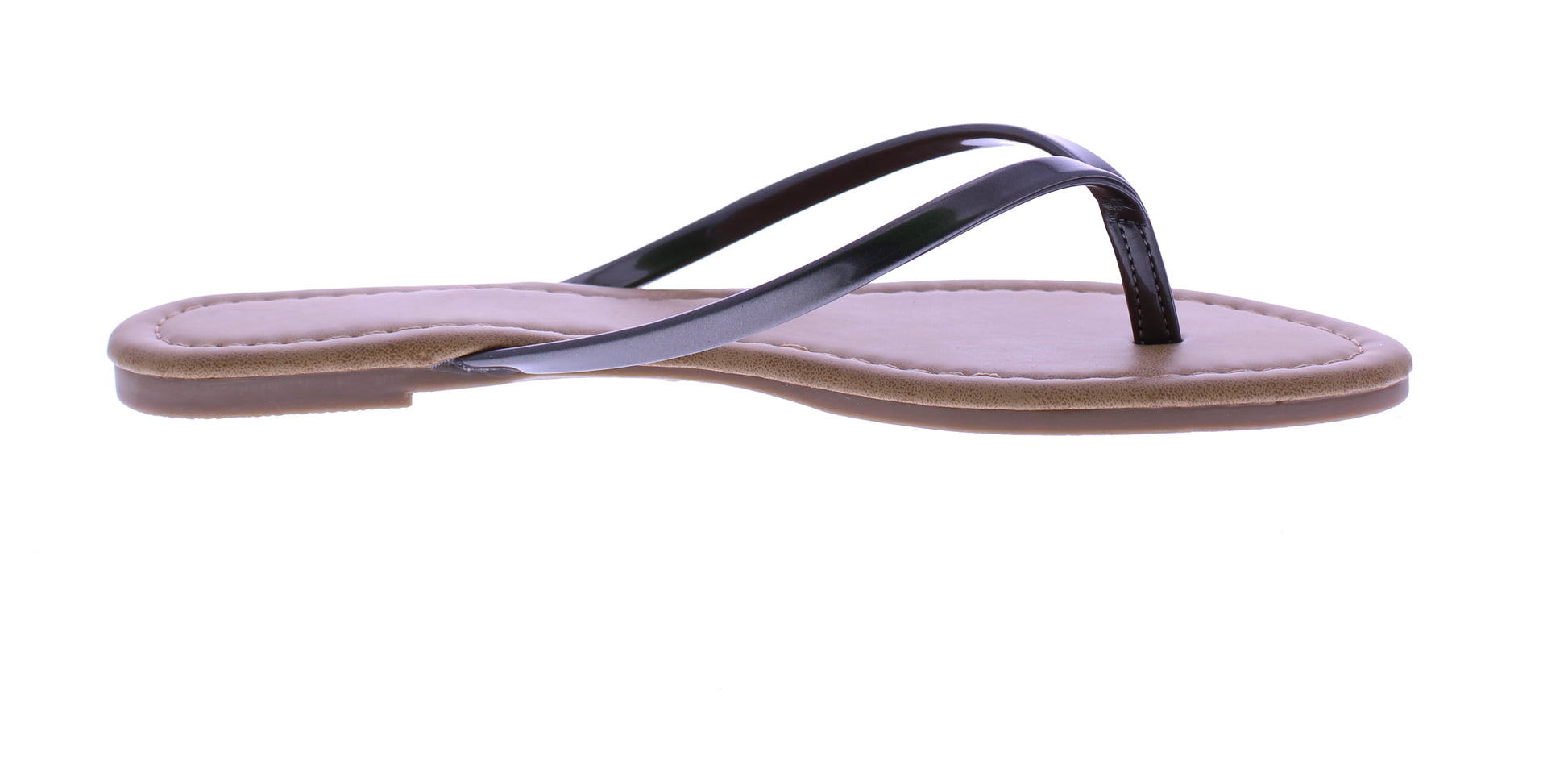 Women Solid Color Patent Flip Flop