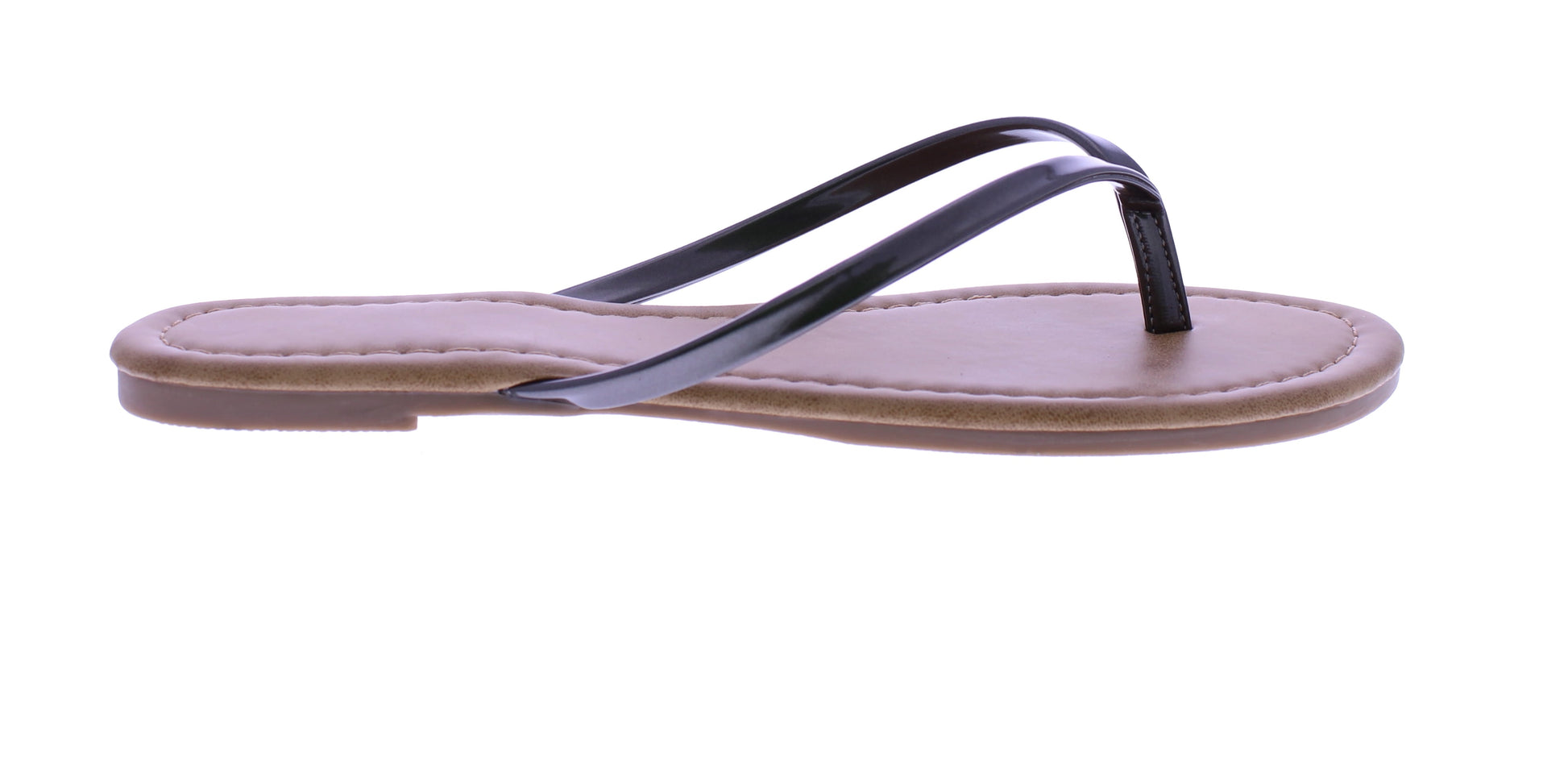 Women Solid Color Patent Flip Flop
