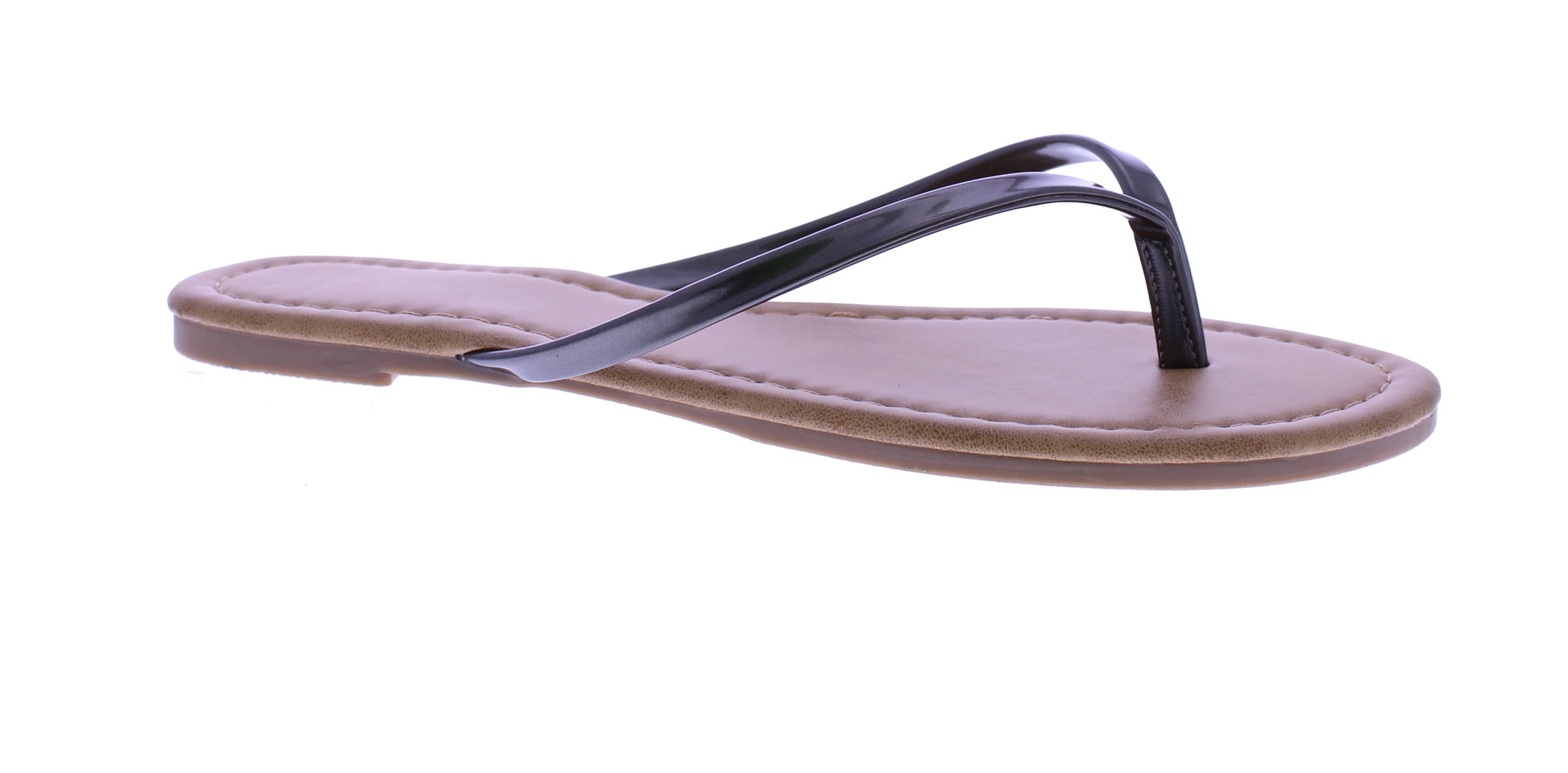 Women Solid Color Patent Flip Flop
