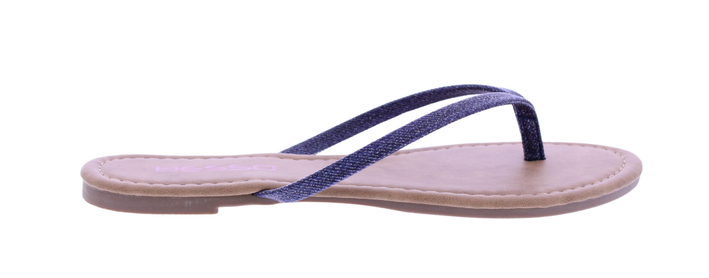 Women Sparkle Denim Flip Flop
