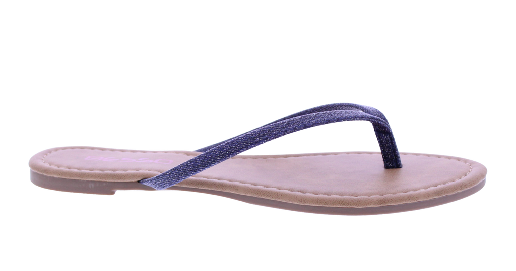 Women Sparkle Denim Flip Flop