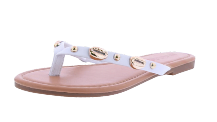 Women's Shell Embellished Flip Flops