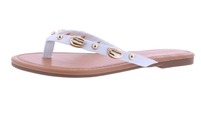 Women's Shell Embellished Flip Flops