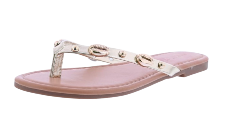 Women's Shell Embellished Flip Flops